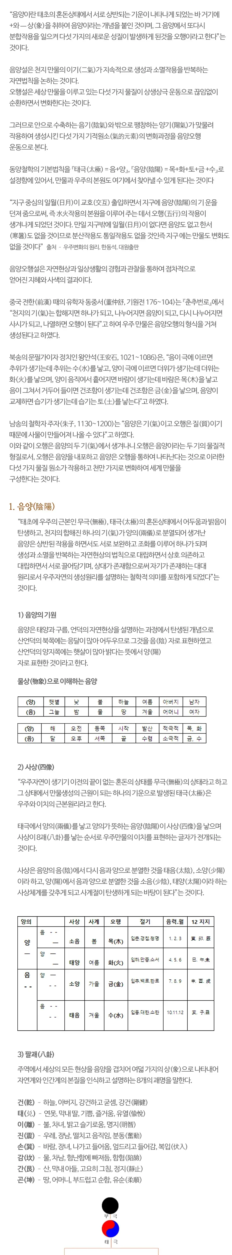 음양오행 설명 1